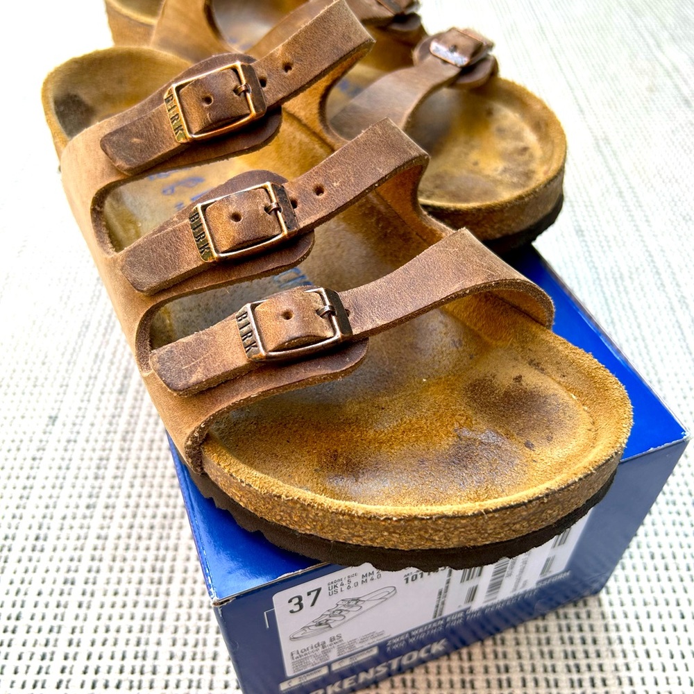 Birkenstock Florida tobacco leather Sandals